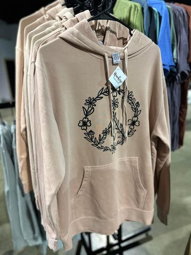 Floral Peace Sign - Hoodie