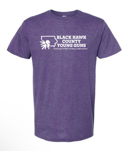 Blackhawk County Young Guns - Heather Purple - Tee