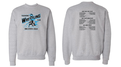 THWC AAU State - Grey Crewneck Sweatshirt