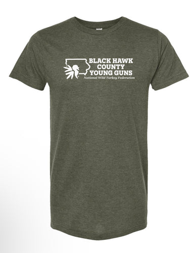 Blackhawk County Young Guns - Heather Military Green - Tee