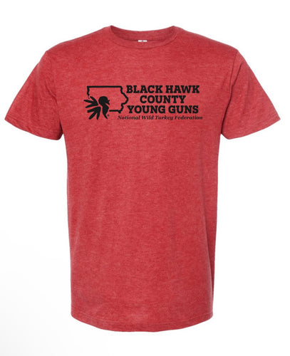 Blackhawk County Young Guns - Heather Red - Tee