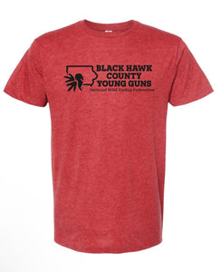 Blackhawk County Young Guns - Heather Red - Tee