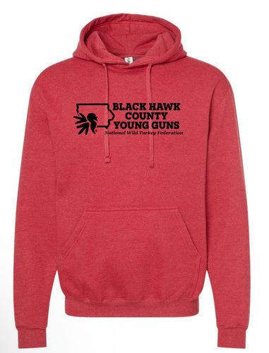 Blackhawk County Young Guns - Heather Red - Hoodie