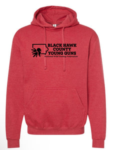Blackhawk County Young Guns - Heather Red - Hoodie