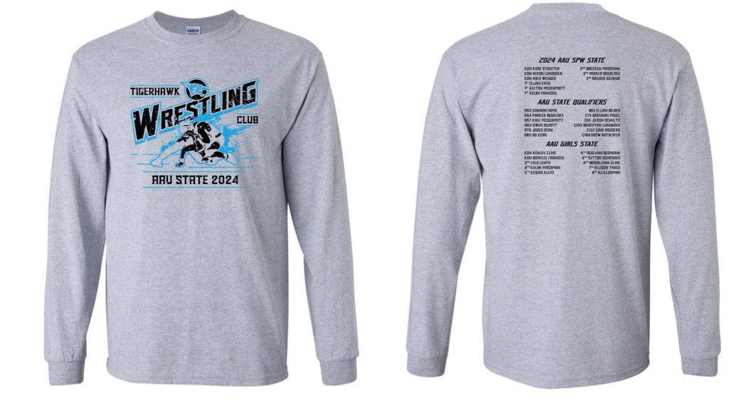 THWC AAU State - Grey Long Sleeve
