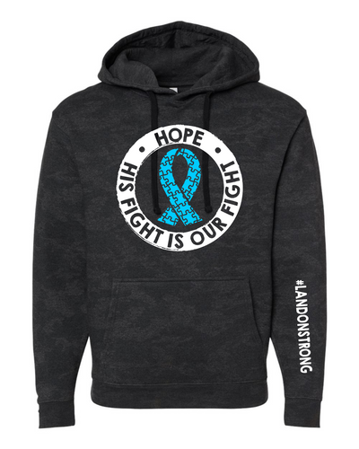 Landon Strong - Adult Hoodie - Storm Camo