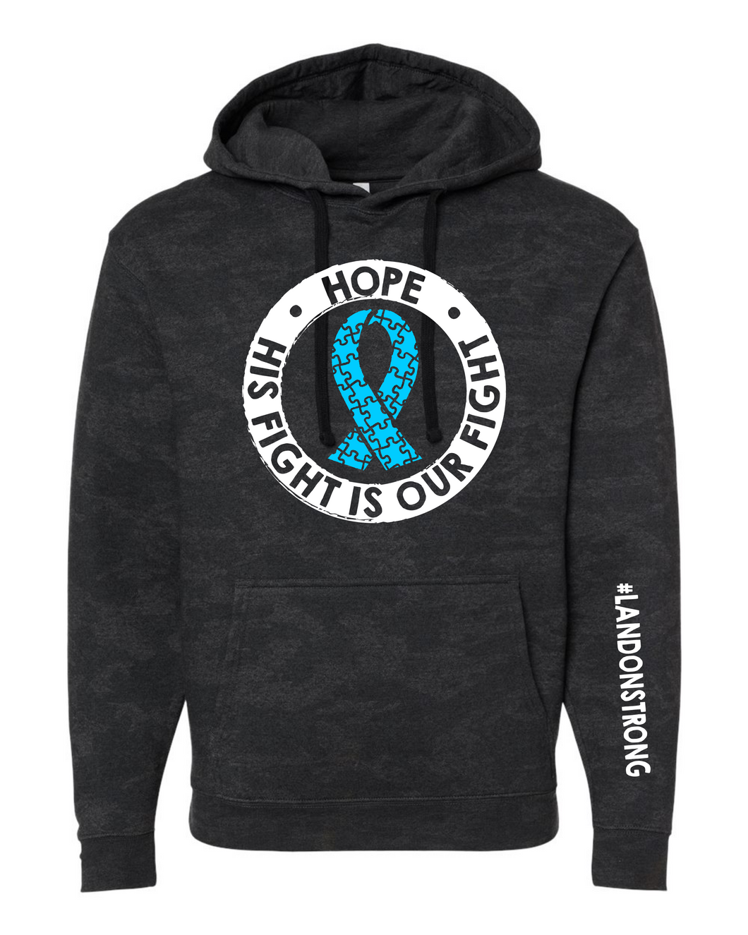Landon Strong - Adult Hoodie - Storm Camo
