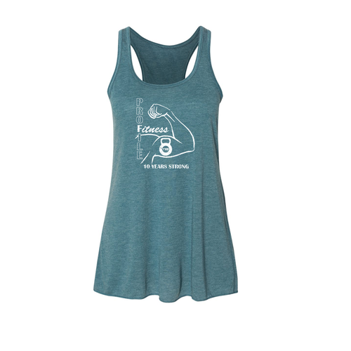 Profile Fitness - Heather Deep Teal - Flowy Tank
